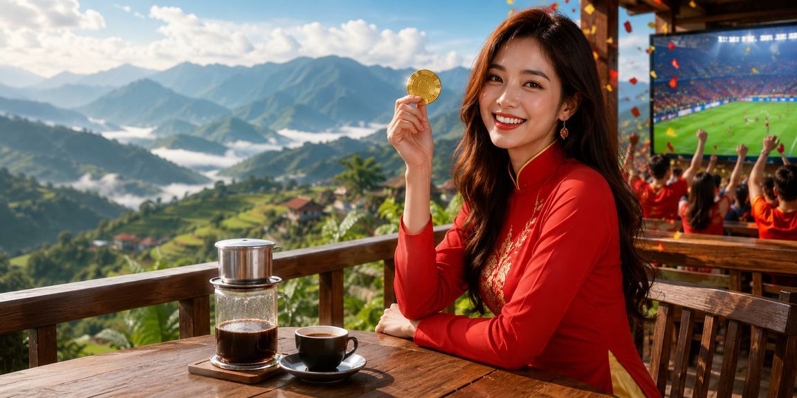 Người phụ nữ Sapa mặc áo dài chơi slot game trên điện thoại di động